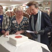 Princess Anne spoke to nearly 50 shop volunteers during her visit to Warrington