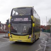 A number 100 Bee Network bus on Manchester Road in Woolston. Picture: Stan Matkowski