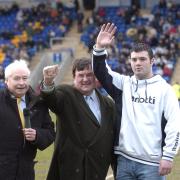Lord Hoyle and Steven Broomhead with Chris Bridge