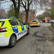 Police in attendance near to Warrington Town Hall