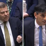 Warrington South MP Andy Carter and Prime Minister Rishi Sunak in the House of Commons. Picture: Parliament.tv