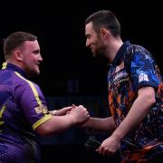 Luke Littler would face Luke Humphries in the European Darts Grand Prix second round if he beats Germany's Arno Merk this evening