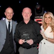 Fundraiser of the Year Lee Kinsey with Leanne Campbell and Matt Legg, head of External Communications at Sellafield Ltd