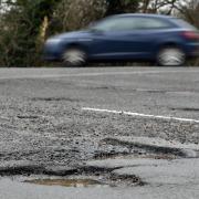 A generic stock photo of a pothole on a road. Picture: PA