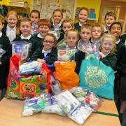 Pupils at Appleton Thorn Primary School have been busy assembling ‘hygiene packs’
