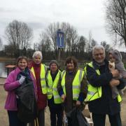 From left, Cllr Helen Dutton, Cllr Angela Fell, clerk Lara Jacob, Cllr Pam Todd and Cllr Peter Walker with his great-grandson Ben