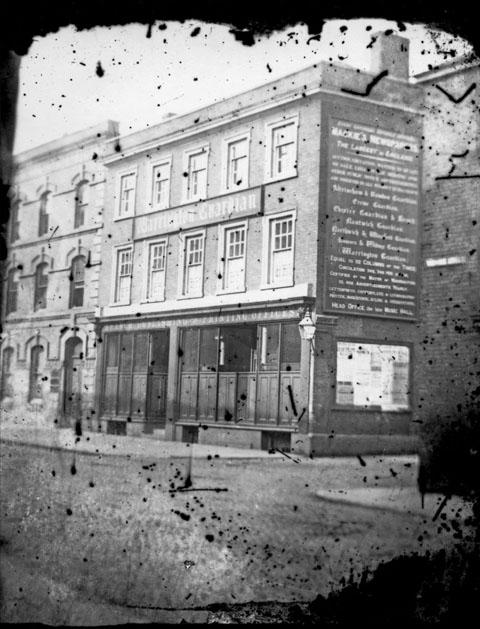 This picture is from the 1870s and shows one of our branch offices.