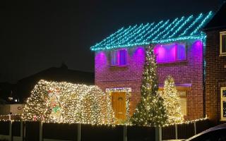 Craig Middlemore's house in Pichael Nook has been illuminated for Christmas once again