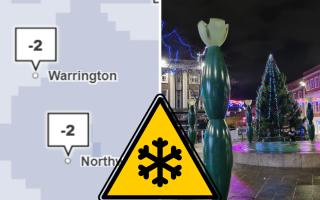 Warrington is set to be blasted by icy weather this week