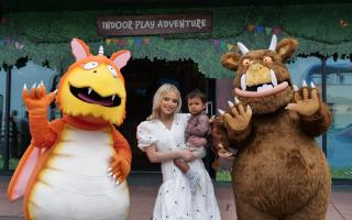 Helen Flanagan with two-year-old son Charlie at  Gruffalo and Friends Clubhouse