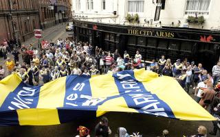 Warrington Wolves fans in Cardiff before the first Magic Weekend in 2007