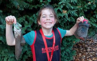 A Ravenbank Community School student is reunited with the trainers she lost while running round the Walton Gardens cross country course. She was not the only one to complete the race with no shoes on