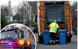 The bin lorry was on Bramhall Street when fire crews arrived