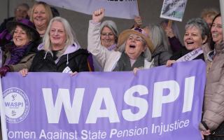 Women Against State Pension Inequality at a protest