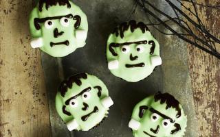 Frankenstein Cupcakes. Picture PA Photo/BBC Good Food/Will Heap