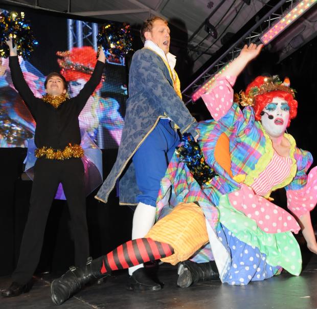 Warrington Guardian: Super Bennie Westwood doing pantomime in 2012