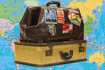 Warrington Guardian: Suitcases with Map